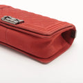 Chanel Boy 25 Caviar Skin Chain Shoulder Bag Red Gunmetal Fittings 18797144 #2434 by Bolt Boutique