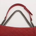 Chanel Boy 25 Caviar Skin Chain Shoulder Bag Red Gunmetal Fittings 18797144 #2434 by Bolt Boutique