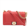 Chanel Boy 25 Flap Cube Embossed Red Leather Shoulder Bag 18 Series #2880