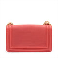 Chanel Boy 25 Flap Cube Embossed Red Leather Shoulder Bag 18 Series #2880 by Bolt Boutique