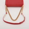 Chanel Boy 25 Flap Cube Embossed Red Leather Shoulder Bag 18 Series #2880 by Bolt Boutique