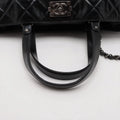Chanel Boy Chanel Leather 2 Way Tote Bag Black Gunmetal Fittings 15 Series #3755 by Bolt Boutique