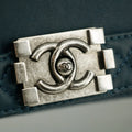 Chanel Boy Navy Lambskin Matelasse Reverso Shoulder Bag #3766 by Bolt Boutique