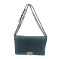 Chanel Boy Navy Lambskin Matelasse Reverso Shoulder Bag #3766 by Bolt Boutique