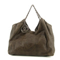Chanel Brown Caviar Skin CC Chain Shoulder Bag Large #6045 by Bolt Boutique