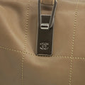 Chanel Brown Chocolate Bar Brown Lambskin Boston Bag #3985 by Bolt Boutique