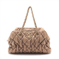 Chanel Bubble Quilt Lambskin Chain Shoulder Bag Beige Gold Metal Fittings 12 Series #2600 by Bolt Boutique