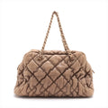 Chanel Bubble Quilt Lambskin Chain Shoulder Bag Beige Gold Metal Fittings 12 Series #2600 by Bolt Boutique