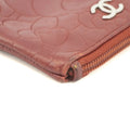 Chanel Camellia Lambskin Red Zip Pouch #3711 by Bolt Boutique
