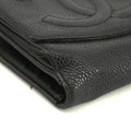 Chanel Caviar Skin Black Compact Bifold Wallet #3714 by Bolt Boutique