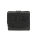 Chanel Caviar Skin Black Compact Bifold Wallet #3714 by Bolt Boutique