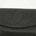 Chanel Caviar Skin Black Compact Bifold Wallet #3714 by Bolt Boutique