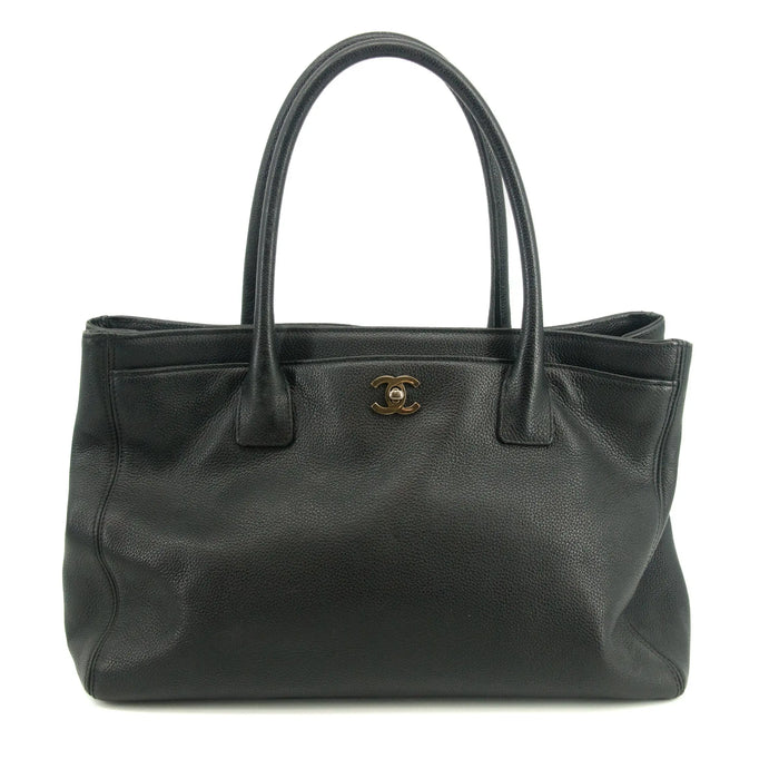 Chanel Caviar Skin Black Executive Tote Bag w/ Pouch 6 Series #2669 by Bolt Boutique