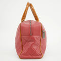 Chanel Caviar Skin Boston Pink Handbag Patent Handles 6 Series #2623 by Bolt Boutique
