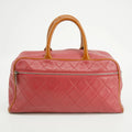Chanel Caviar Skin Boston Pink Handbag Patent Handles 6 Series #2623 by Bolt Boutique