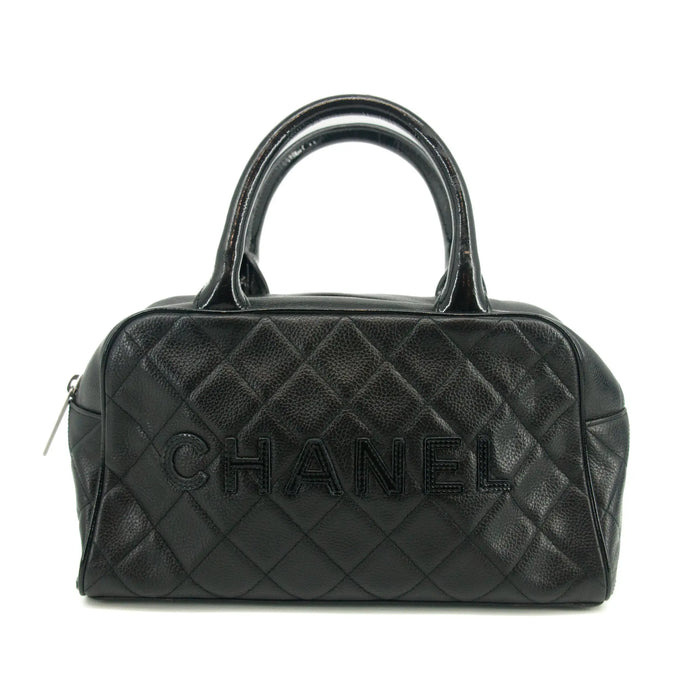 Chanel Caviar Skin Logo Matlasse Mini Bowling Bag 6 Series #2687 by Bolt Boutique