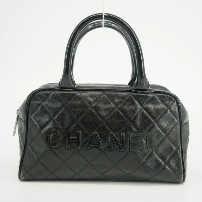 Chanel Caviar Skin Mini Boston Black Handbag 6 Series #2624 by Bolt Boutique