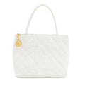 Chanel Caviar Skin Reprint Medallion Tote Bag White 4 Series #3174 by Bolt Boutique