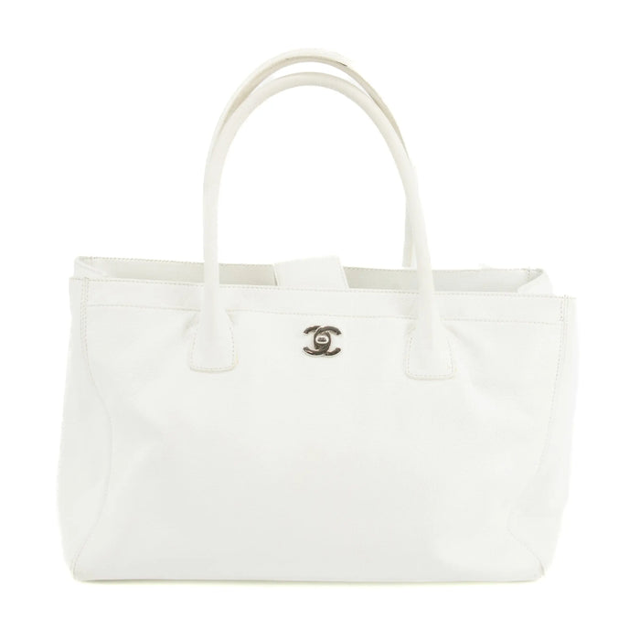 Chanel Caviar Skin White Executive 2-Way Tote Bag -#2698 by Bolt Boutique