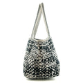 Chanel CC Black and White Terry Cloth Beach Shoulder Bag #5022 by Bolt Boutique