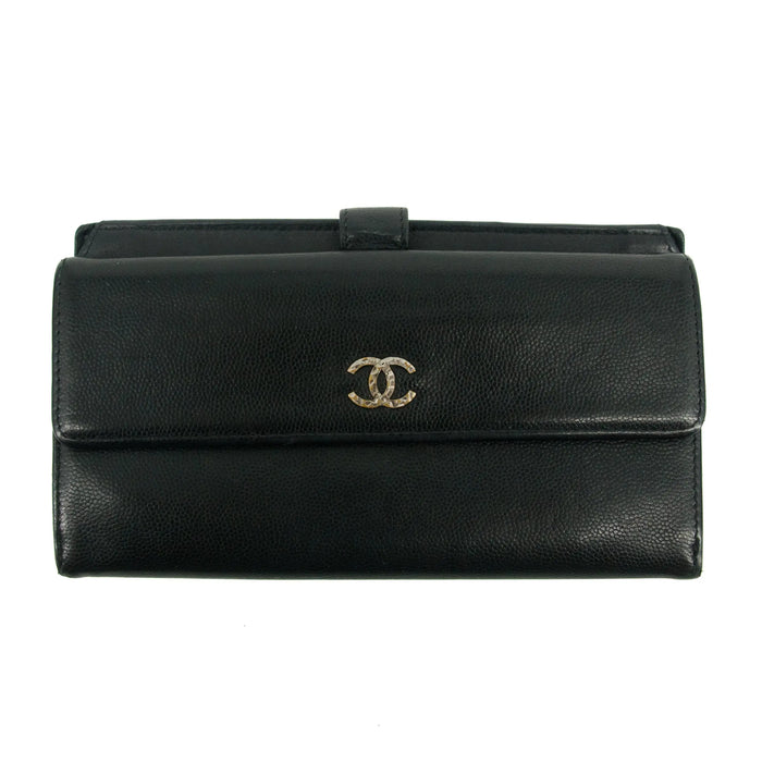 Chanel CC Black Caviar Continental Long Wallet #3016 by Bolt Boutique