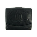 Chanel CC Black Caviar Timeless Compact Wallet #3004 by Bolt Boutique