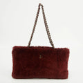 Chanel CC Burgundy Lapin Rabbit Fur Chain Tote Bag 6 Series #2621 by Bolt Boutique