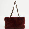 Chanel CC Burgundy Lapin Rabbit Fur Chain Tote Bag 6 Series #2621 by Bolt Boutique