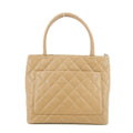 Chanel CC Caviar Quilted Leather Brown Medallion Tote #5755 by Bolt Boutique
