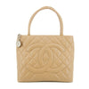 Chanel CC Caviar Quilted Leather Brown Medallion Tote #5755