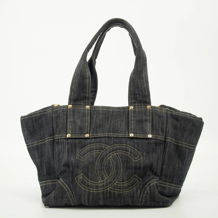 Chanel CC Coco Sparking Denim Tote Bag Blue #2539 by Bolt Boutique