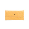 Chanel CC Cocomark Patent Orange Long Wallet #3694