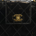 Chanel CC Cocomark Quilted Patent Handle Tote Bag #3982 by Bolt Boutique