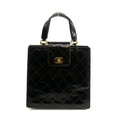 Chanel CC Cocomark Quilted Patent Handle Tote Bag #3982 by Bolt Boutique