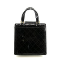 Chanel CC Cocomark Quilted Patent Handle Tote Bag #3982 by Bolt Boutique