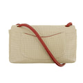 Chanel CC Mark Punching Bicolor Flap Shoulder Bag Beige / Red 6 Series #2674 by Bolt Boutique