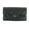 Chanel CC Matelasse Quilted Black Lambskin Wallet #5759