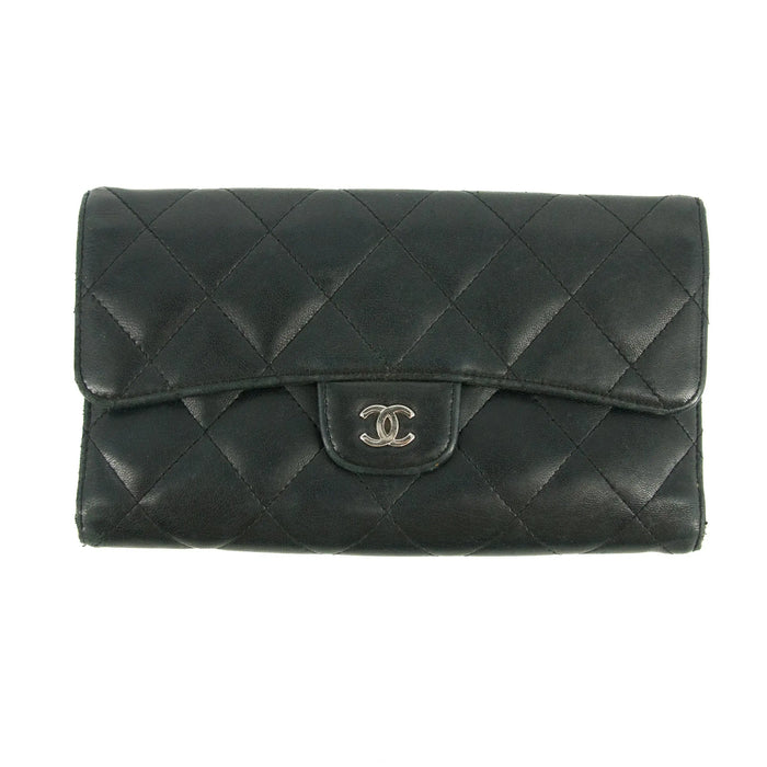 Chanel CC Matelasse Quilted Black Lambskin Wallet #5759 by Bolt Boutique
