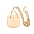 Chanel CC Quilted Mini Shopping Clutch Lambskin Pink Shoulder Bag #3979 by Bolt Boutique