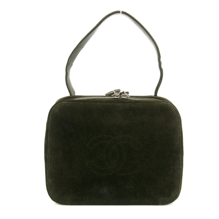 Chanel CC Square Greeen Suede Leather Vanity Bag #5757 by Bolt Boutique