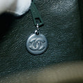 Chanel CC Square Greeen Suede Leather Vanity Bag #5757 by Bolt Boutique