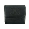 Chanel CC Timeless Black Caviar Compact Wallet #3005