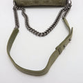 Chanel Celtic Boy 25 Flap Chesterfield Green Gunmetal Shoulder Bag #3745 by Bolt Boutique