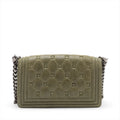 Chanel Celtic Boy 25 Flap Chesterfield Green Gunmetal Shoulder Bag #3745 by Bolt Boutique