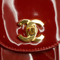 Chanel Chain Phone Case Red Patent Leather Shoulder Bag #3428 by Bolt Boutique