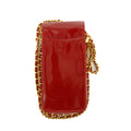 Chanel Chain Phone Case Red Patent Leather Shoulder Bag #3428 by Bolt Boutique