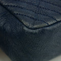 Chanel Chevron Flap Surpique Aged Calfskin Navy Shoulder Bag #3631 by Bolt Boutique