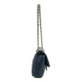 Chanel Chevron Flap Surpique Aged Calfskin Navy Shoulder Bag #3631 by Bolt Boutique
