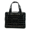 Chanel Chocolate Bar Black Patent Bowling Bag #2710 by Bolt Boutique