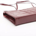 Chanel Chocolate Bar Patent Square Quilt Shoulder Bag Bordeaux Silver Metal Fittings 5 Series #2517 by Bolt Boutique